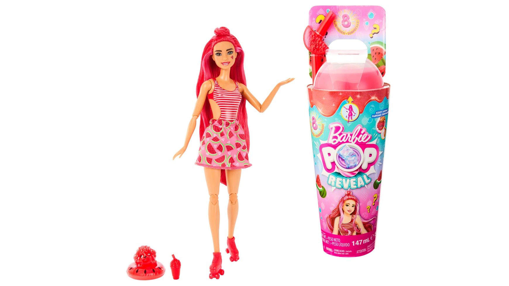 Barbie Поп! Серия Reveal Barbie Juicy Fruits Арбуз barbie colour reveal festival lights set