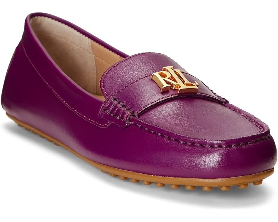 

Лоферы LAUREN Ralph Lauren Barnsbury Nappa Leather Driver, цвет Plum Caspia