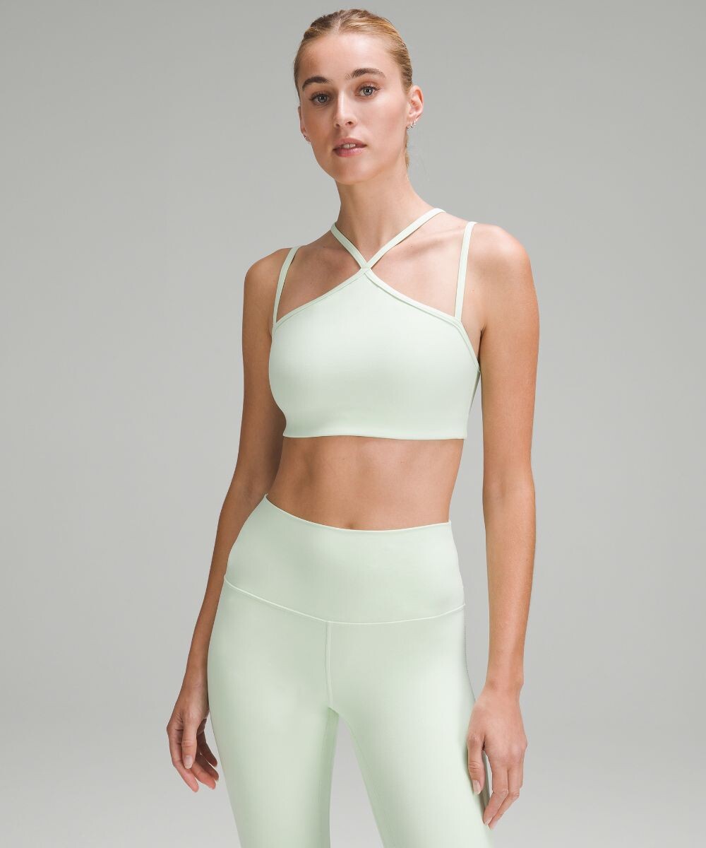 

Бюстгальтер Flow Y с лямками Nulu Lululemon, зеленый