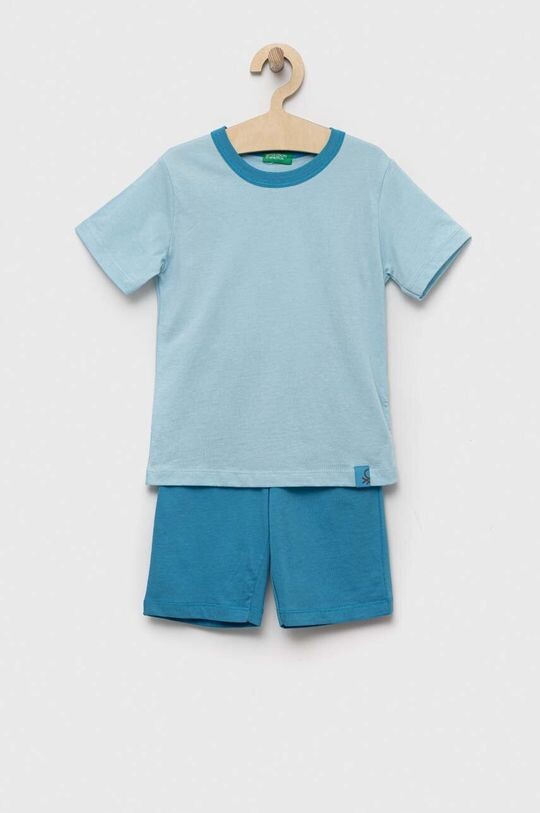 

Детская хлопковая пижама United Colors of Benetton, синий