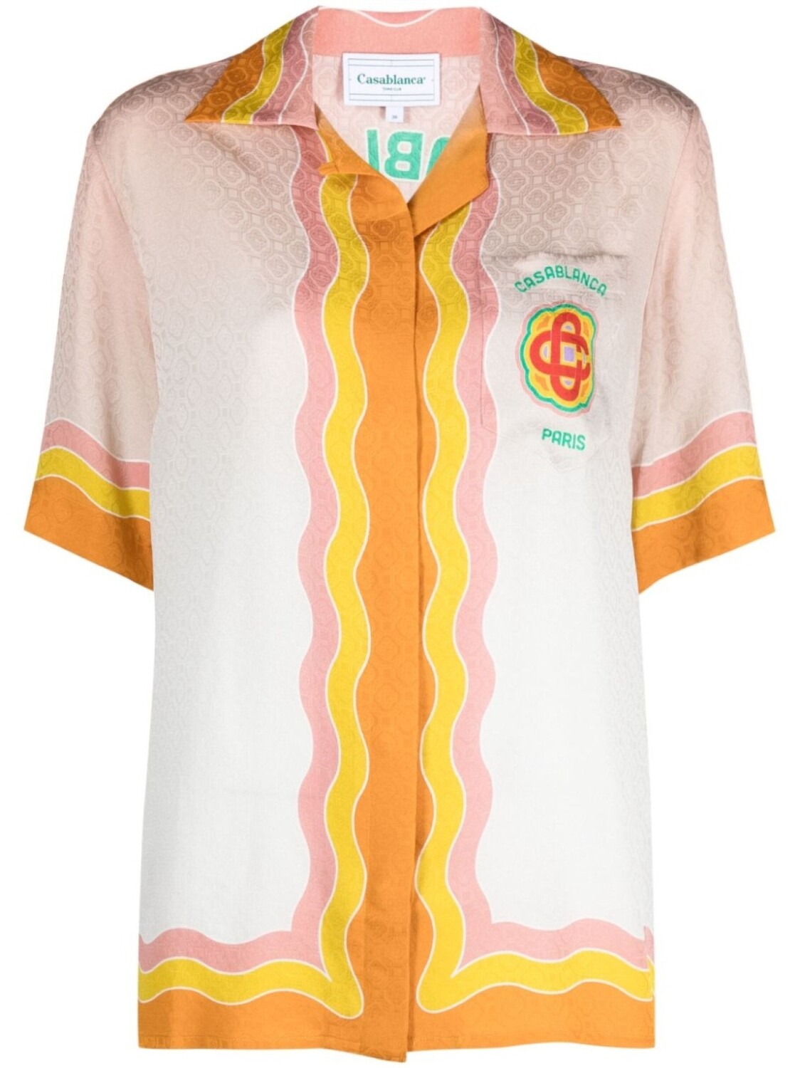 

Шелковая рубашка Rainbow Monogram Casablanca, розовый