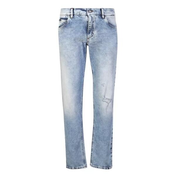 

Джинсы blue washed straight-cut denim Dolce&Gabbana, мультиколор