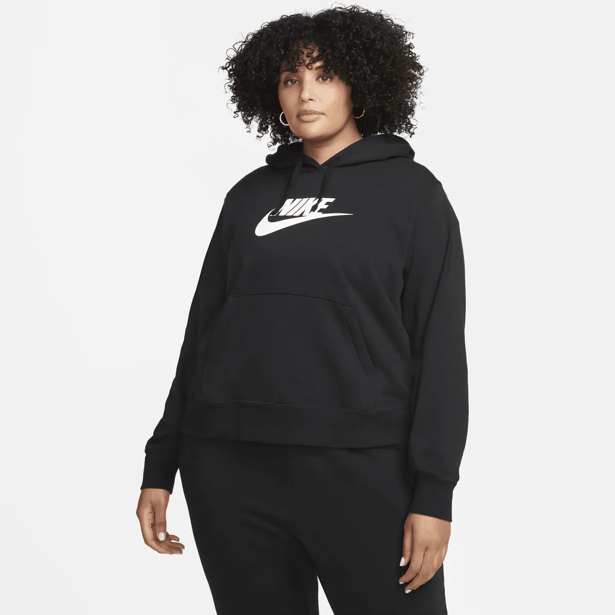 

Толстовка с капюшоном Nike Sportswear "Club Fleece Women's Pullover Hoodie (больших размеров)", белый