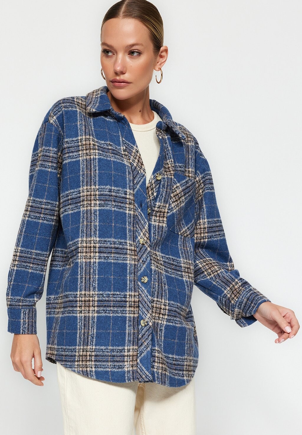 

Блузка-рубашка Trendyol, цвет navy blue