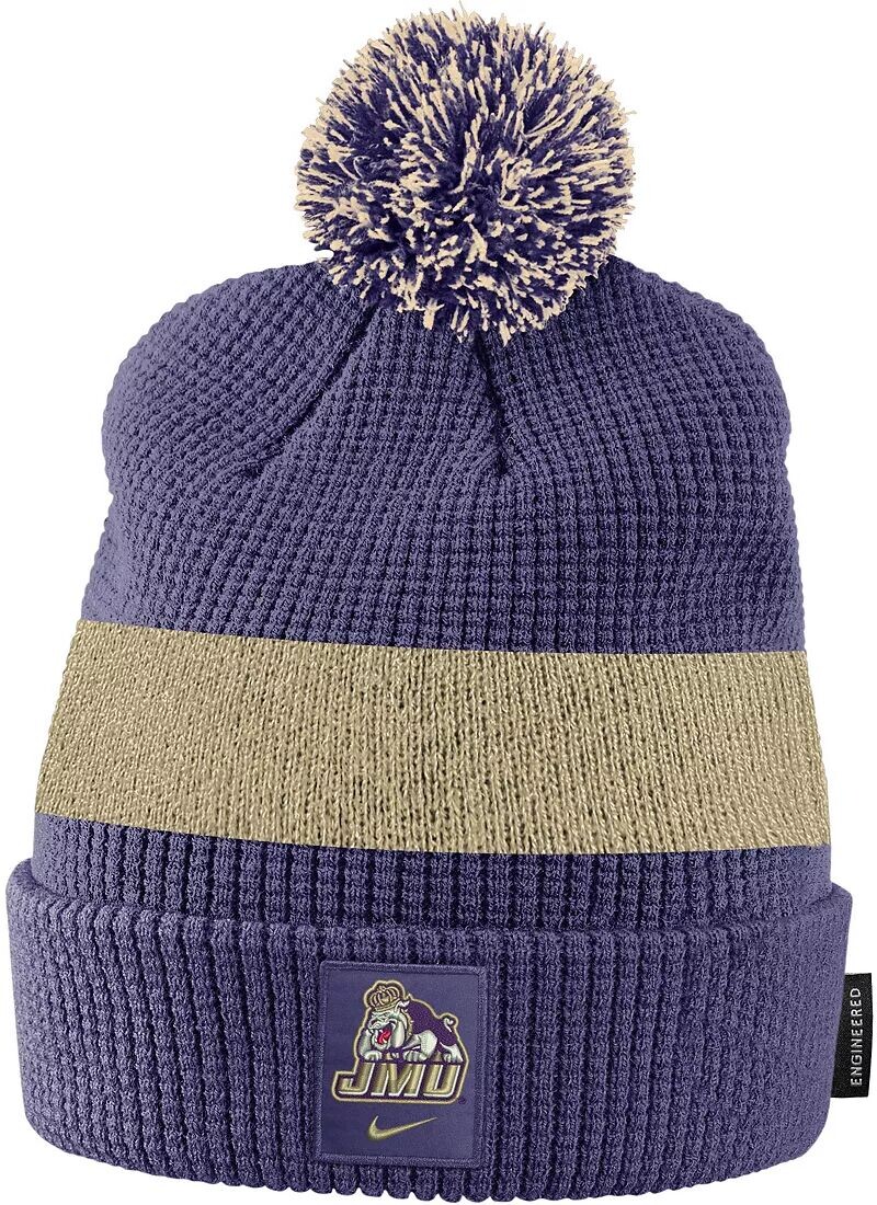 

Мужская шапка Nike James Madison Dukes фиолетового цвета с помпонами по бокам