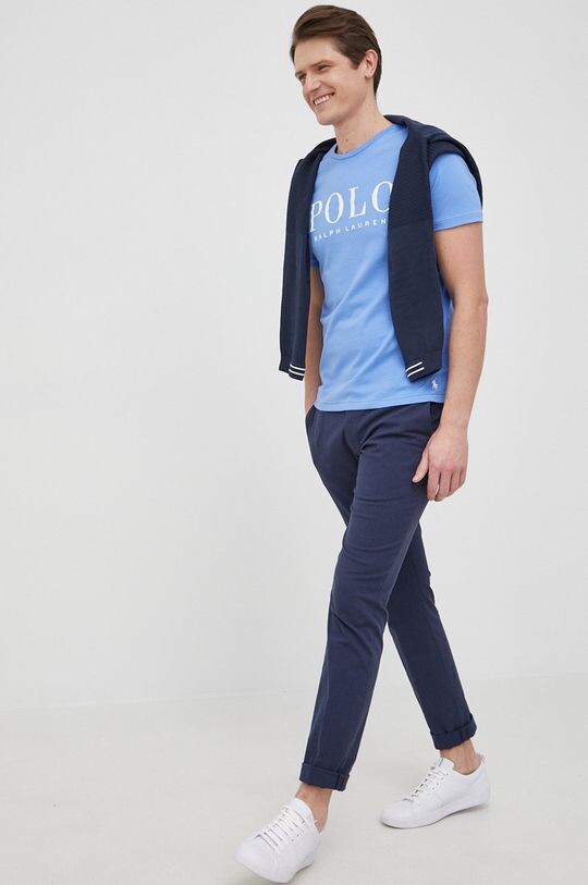 

Хлопковая футболка Polo Ralph Lauren, синий