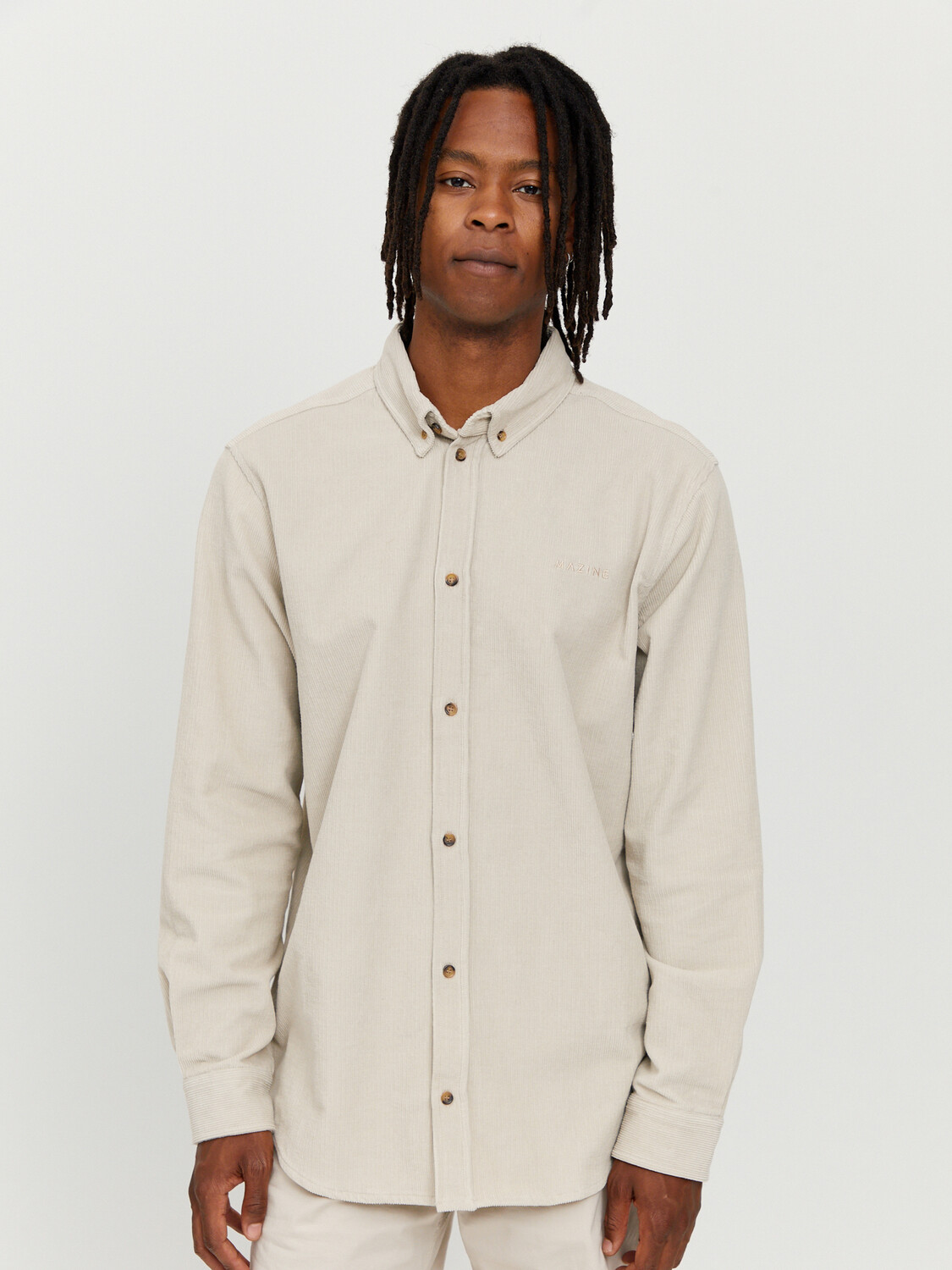 

Рубашка MAZINE Okno Shirt, цвет eggshell