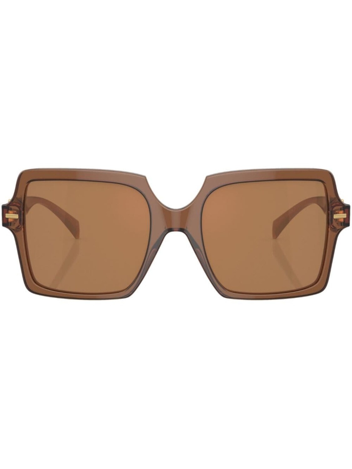 

Солнцезащитные очки в массивной оправе Versace Eyewear, коричневый