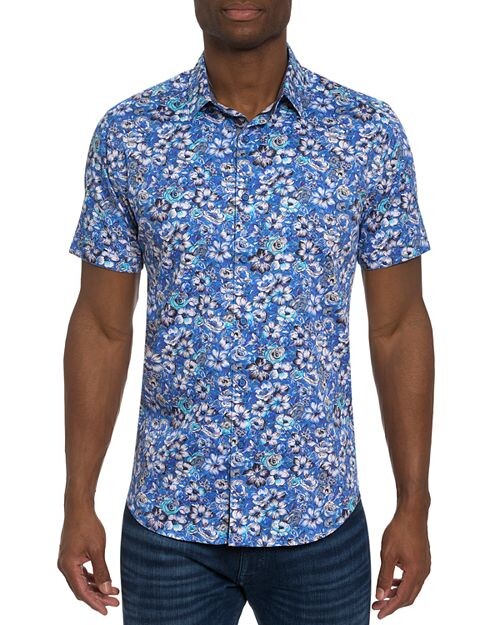

Рубашка Sole Classic Fit с короткими рукавами и пуговицами спереди Robert Graham, цвет Multi