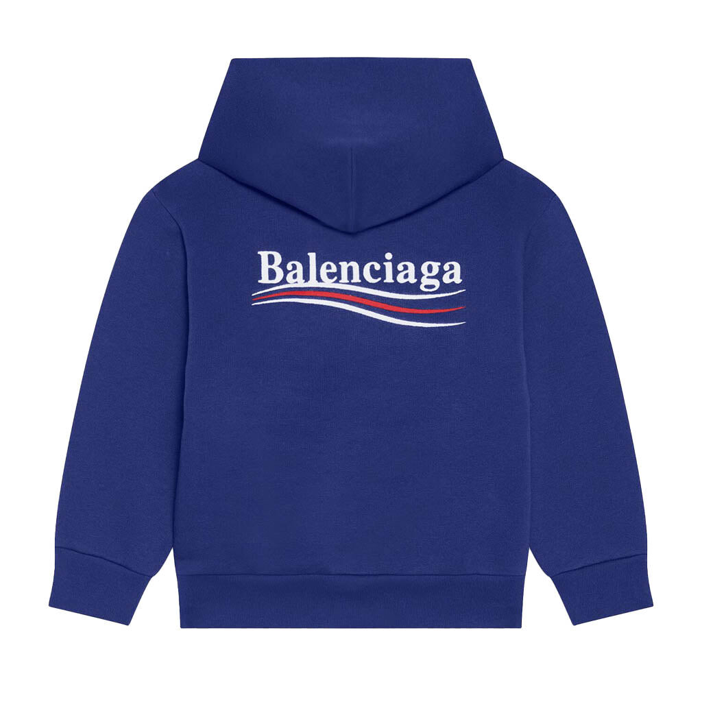 

Синий худи с логотипом Balenciaga, синий