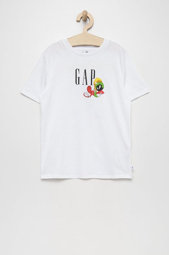 

Детская хлопковая футболка GAP, белый