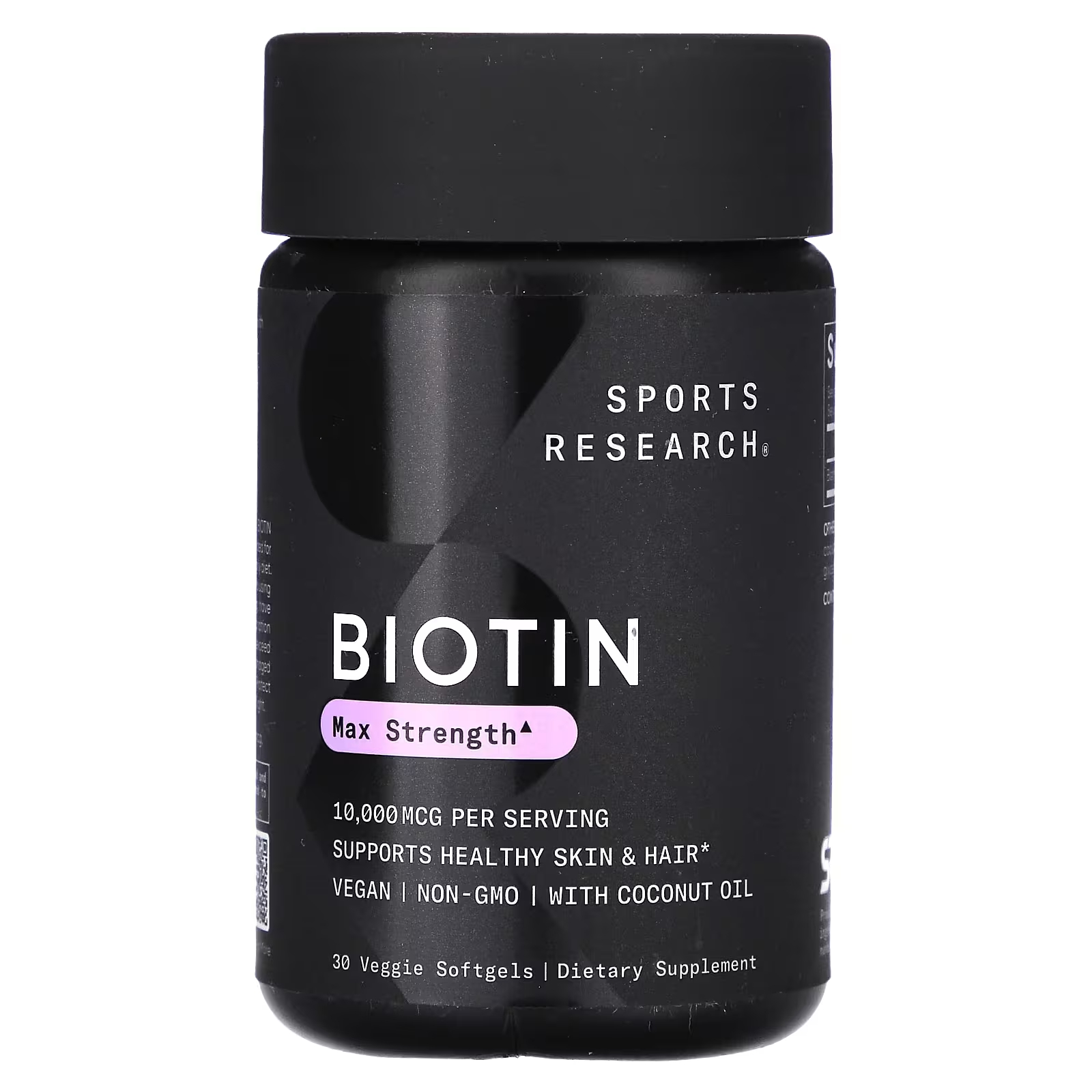 Пищевая добавка Sports Research Biotin Max Strength, 30 мягких таблеток пищевая добавка olly joints ultra strength 30 мягких таблеток