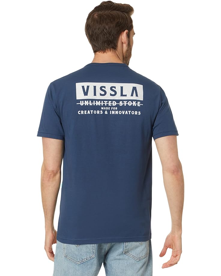 

Футболка VISSLA Blockhead Organic Short Sleeve Tee, цвет Dark Denim