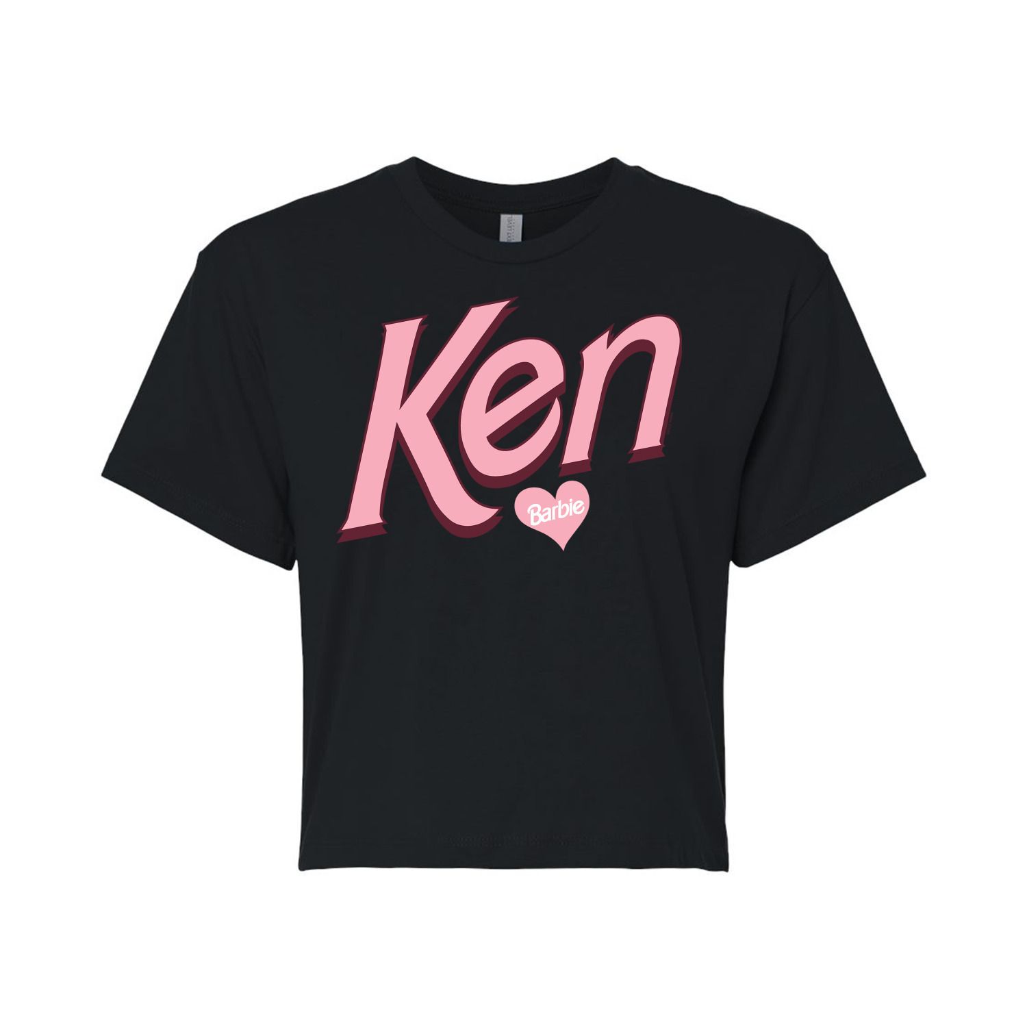Розовая укороченная футболка с рисунком в форме сердца Barbie Ken для юниоров Licensed Character футболка с рисунком в форме сердца с изображением цветов для юниоров licensed character серый