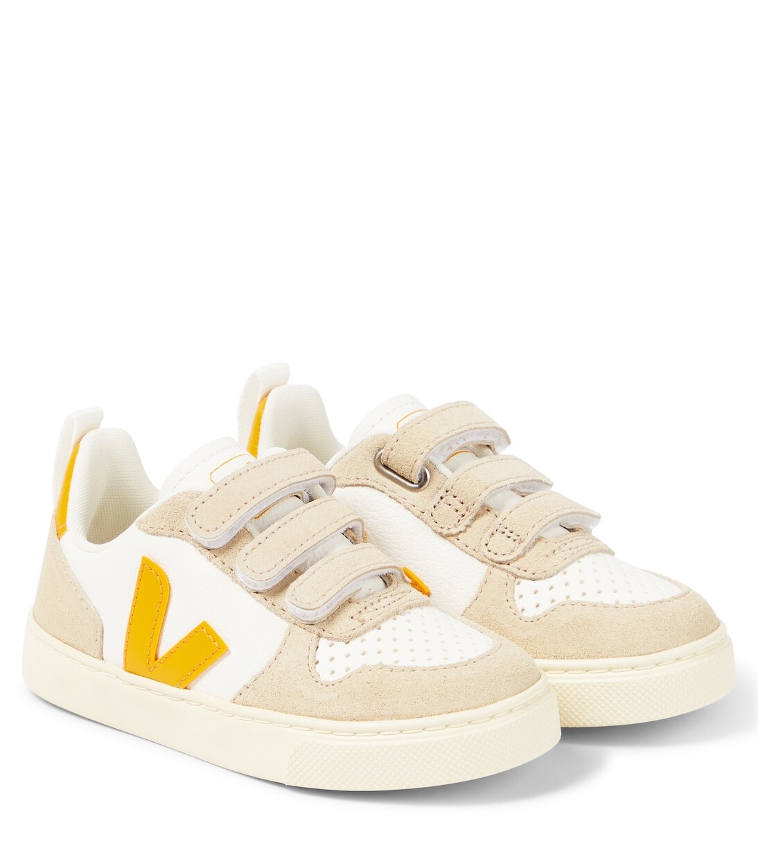 

Кроссовки V-10 из кожи и замши Veja, мультиколор