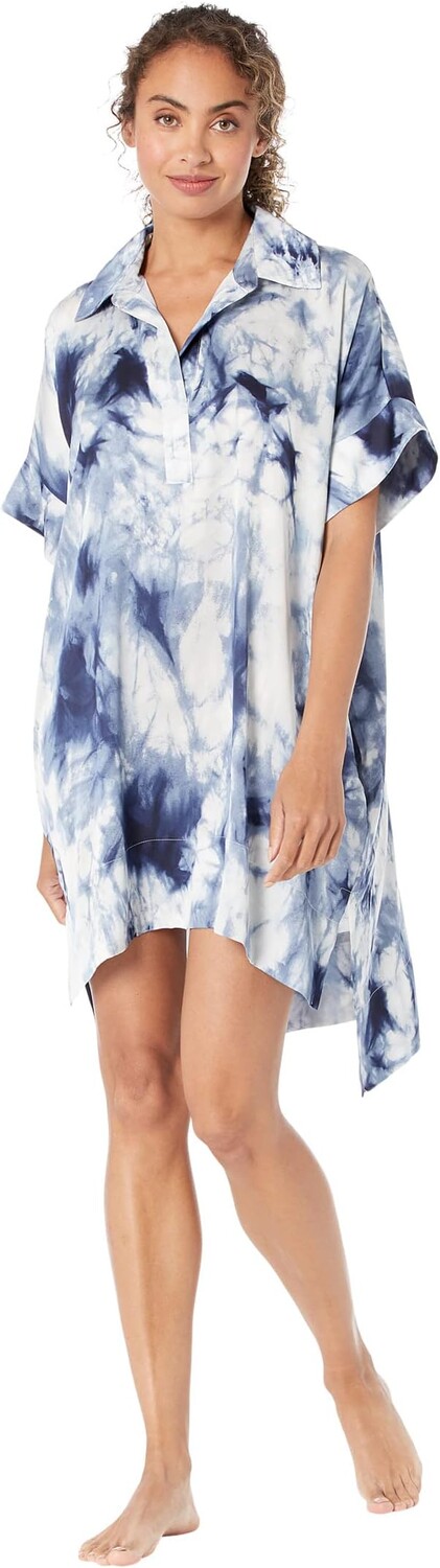 

Короткий кафтан Sora Tie-Dye Natori, цвет Indigo