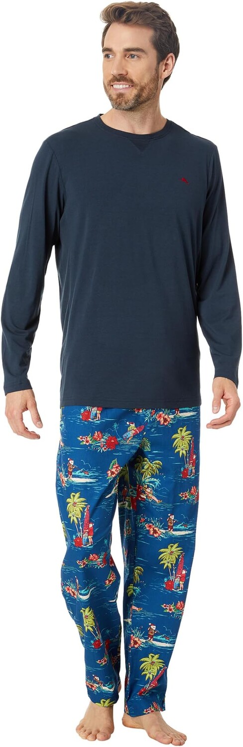 

Пижамный комплект с длинными рукавами Tommy Bahama, цвет Beach Santa