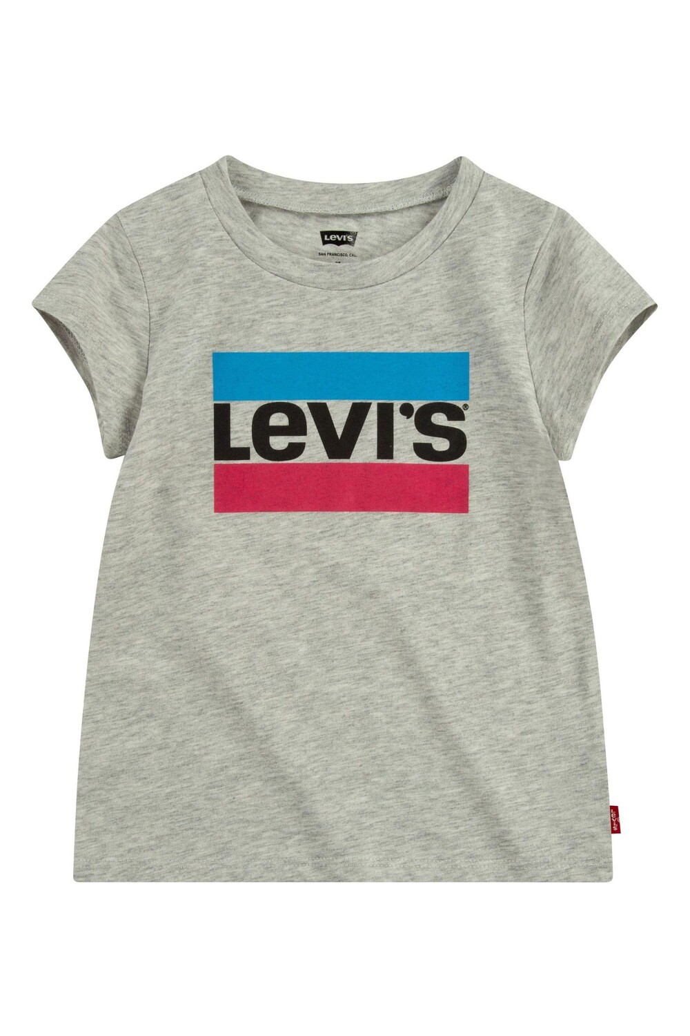 

Серая спортивная футболка с логотипом Kids Levi's, серый