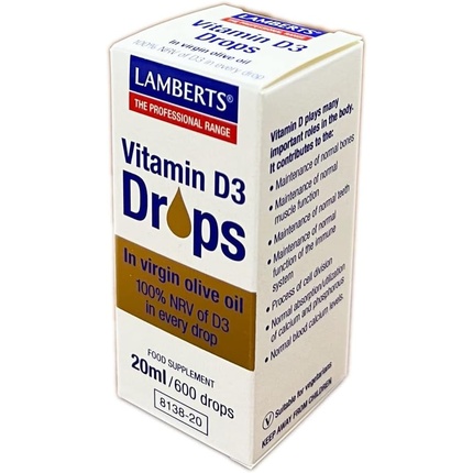 цена Витамин D3 капли 20мл, Lamberts