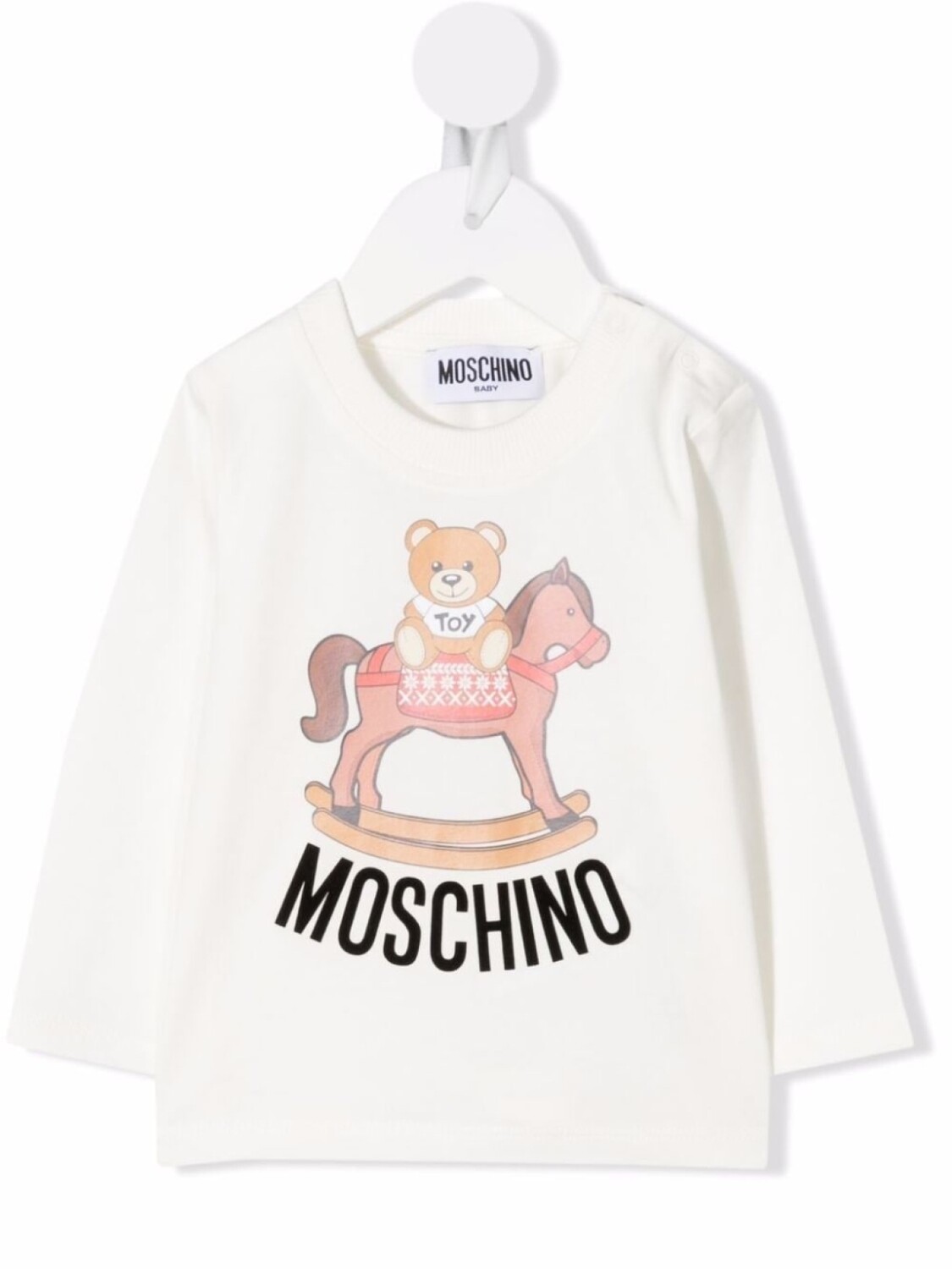 

Moschino Kids топ Teddy Bear с длинными рукавами и логотипом, белый