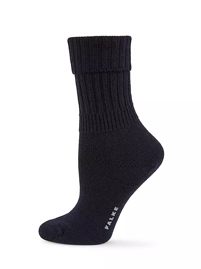 

Носки для экипажа из смесовой шерсти в рубчик Striggings Falke, синий