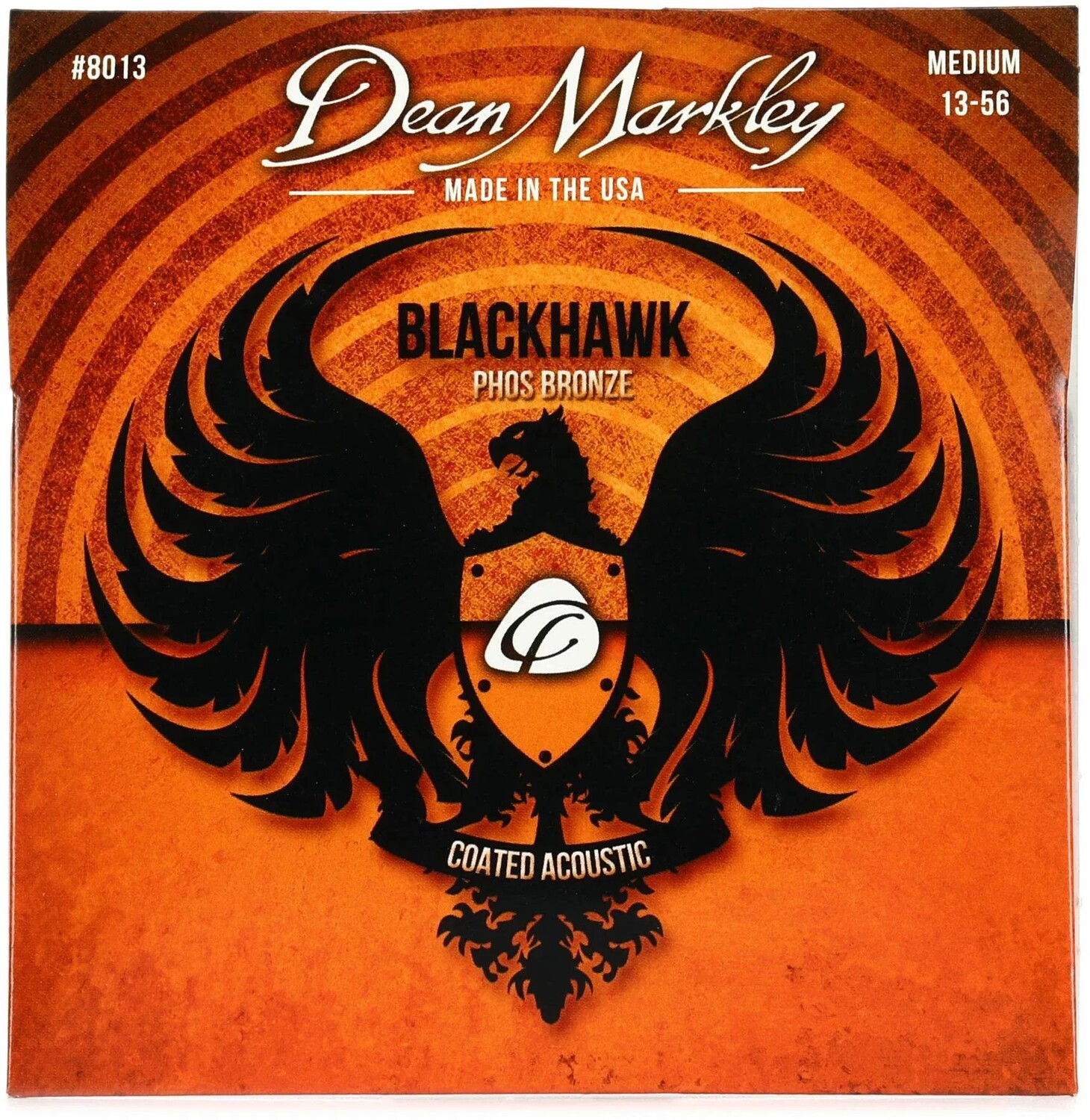 

Струны для акустической гитары Dean Markley Blackhawk с покрытием — средние, .013–.056