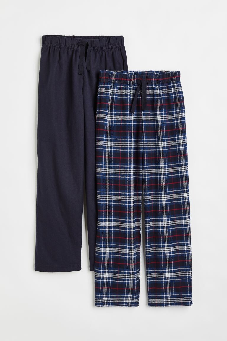 

Комплект из 2 штанов для сна из хлопковой фланели H&M