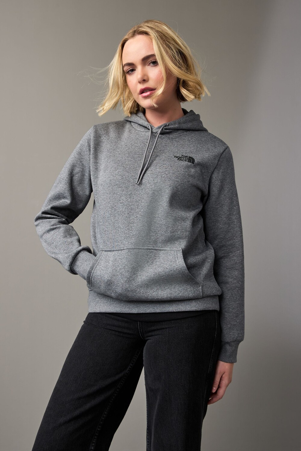 

Женская простая толстовка с капюшоном The North Face, серый