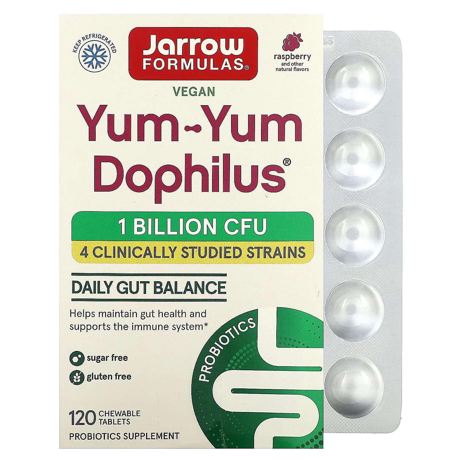жевательные таблетки jarrow formulas yum yum dophilus со вкусом малины 120 таблеток Добавка с пробиотиками Jarrow Formulas Yum-Yum Dophilus Raspberry, 120 жевательных таблеток