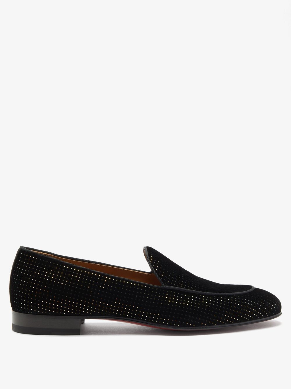 

Стильные бархатные лоферы nile с пайетками Christian Louboutin, черный
