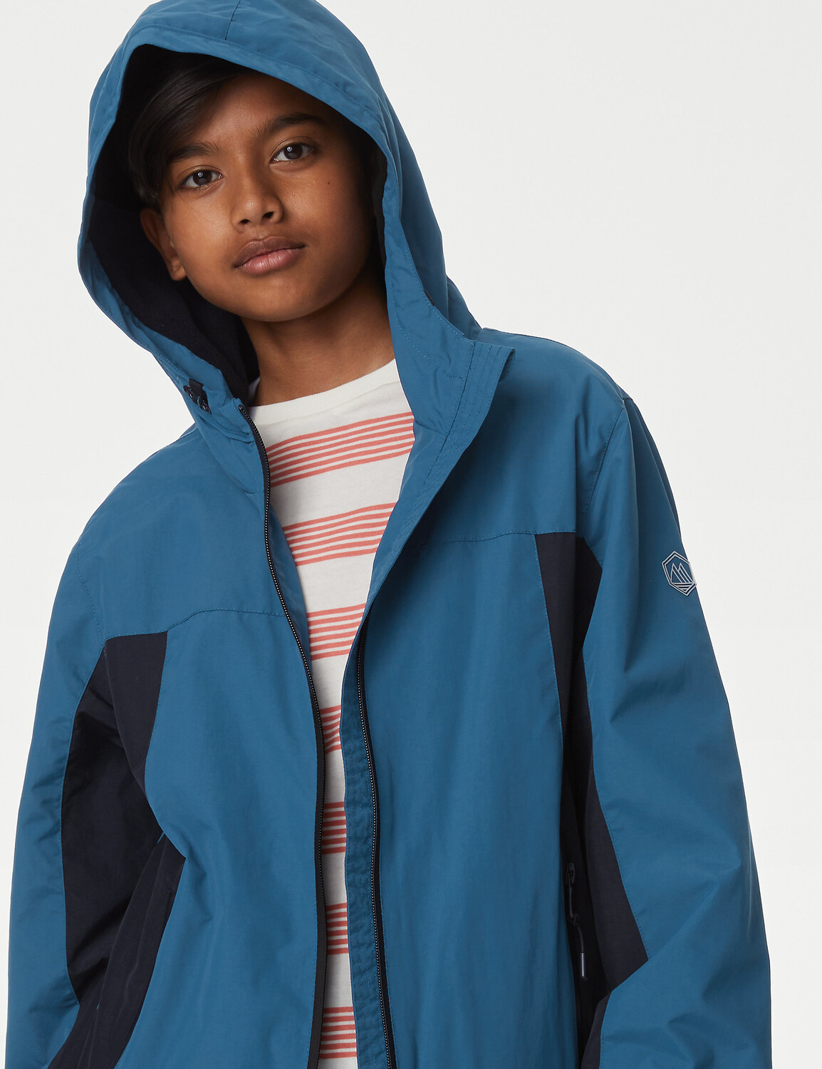 

Анорак с капюшоном Stormwear (6–16 лет) Marks & Spencer, синий микс