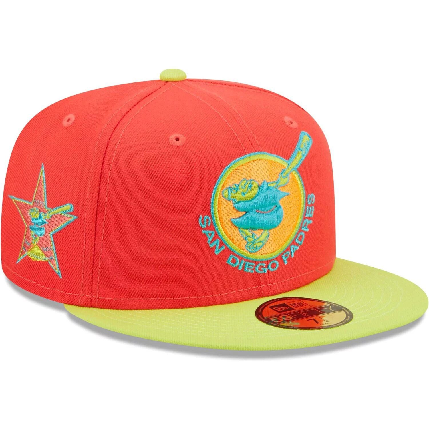 

Мужская шляпа New Era Red/Neon Green San Diego Padres Lava Highlighter Combo 59FIFTY