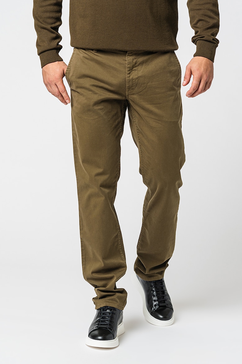 Приталенные брюки-чиносы Schino Boss, зеленый