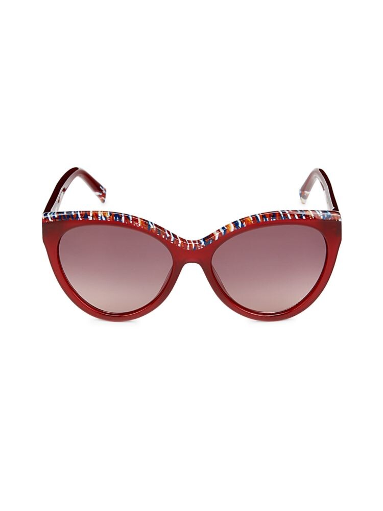 

Солнцезащитные очки «кошачий глаз» 57MM Missoni, цвет Red Multi
