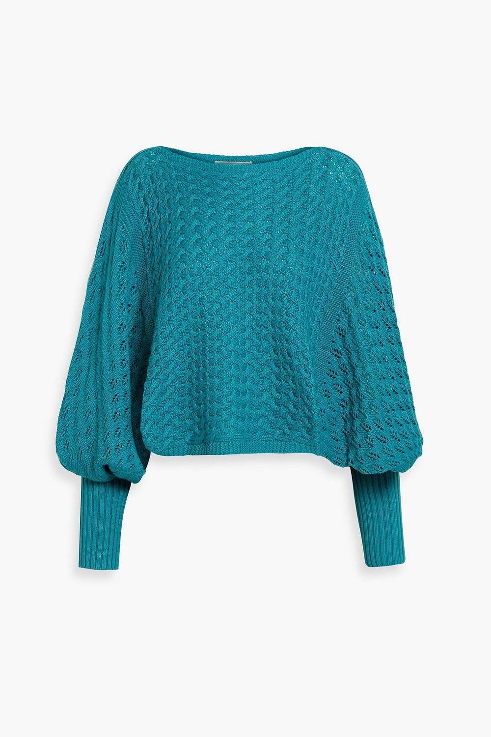 

Хлопковый свитер вязки «пуэнтель» AUTUMN CASHMERE, бирюзовый, Зеленый