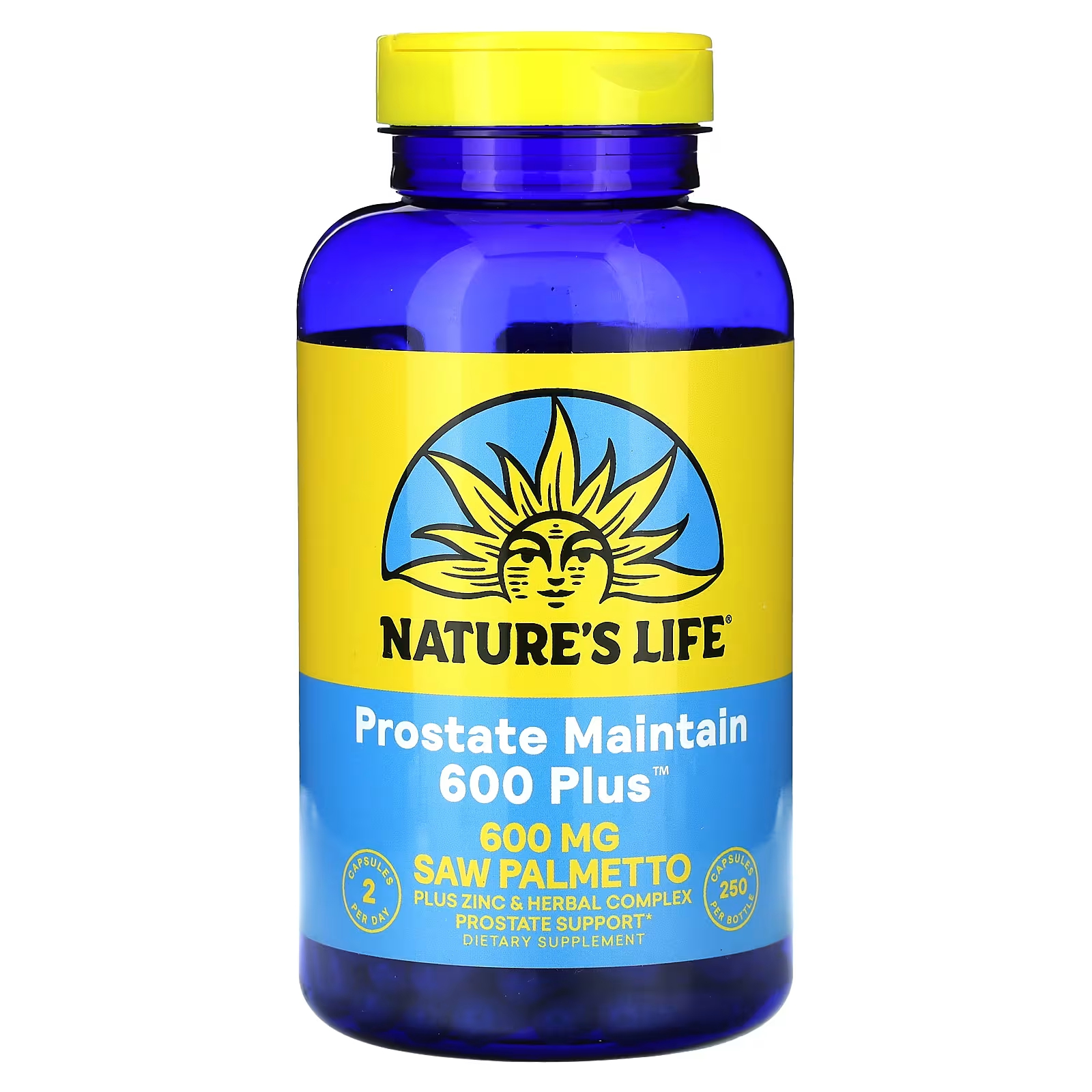 Пищевая добавка Nature's Life Prostate Maintenance 600 Plus 600 мг, 250 капсул