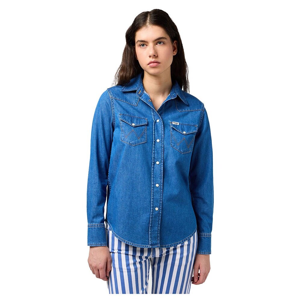 

Рубашка с длинным рукавом Wrangler 112351960 Heritage Shirt, синий