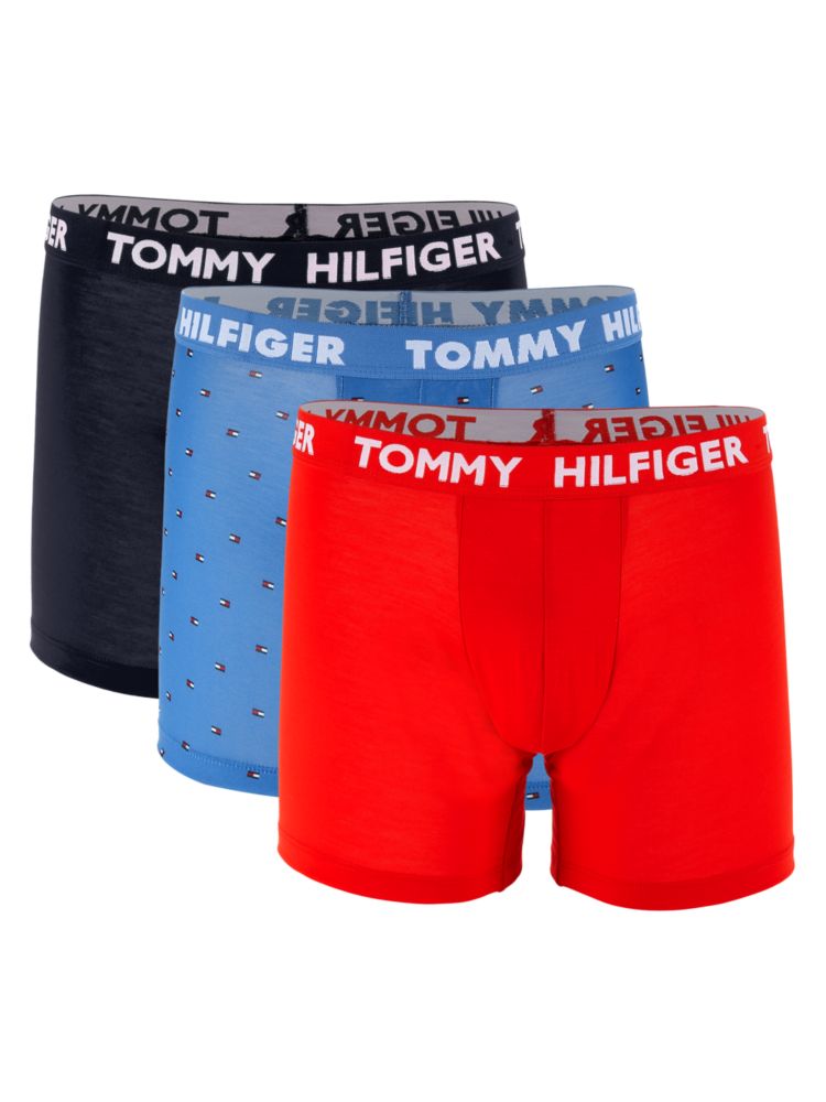 Комплект из 3 трусов-боксеров с логотипом на талии Tommy Hilfiger, цвет Thorn