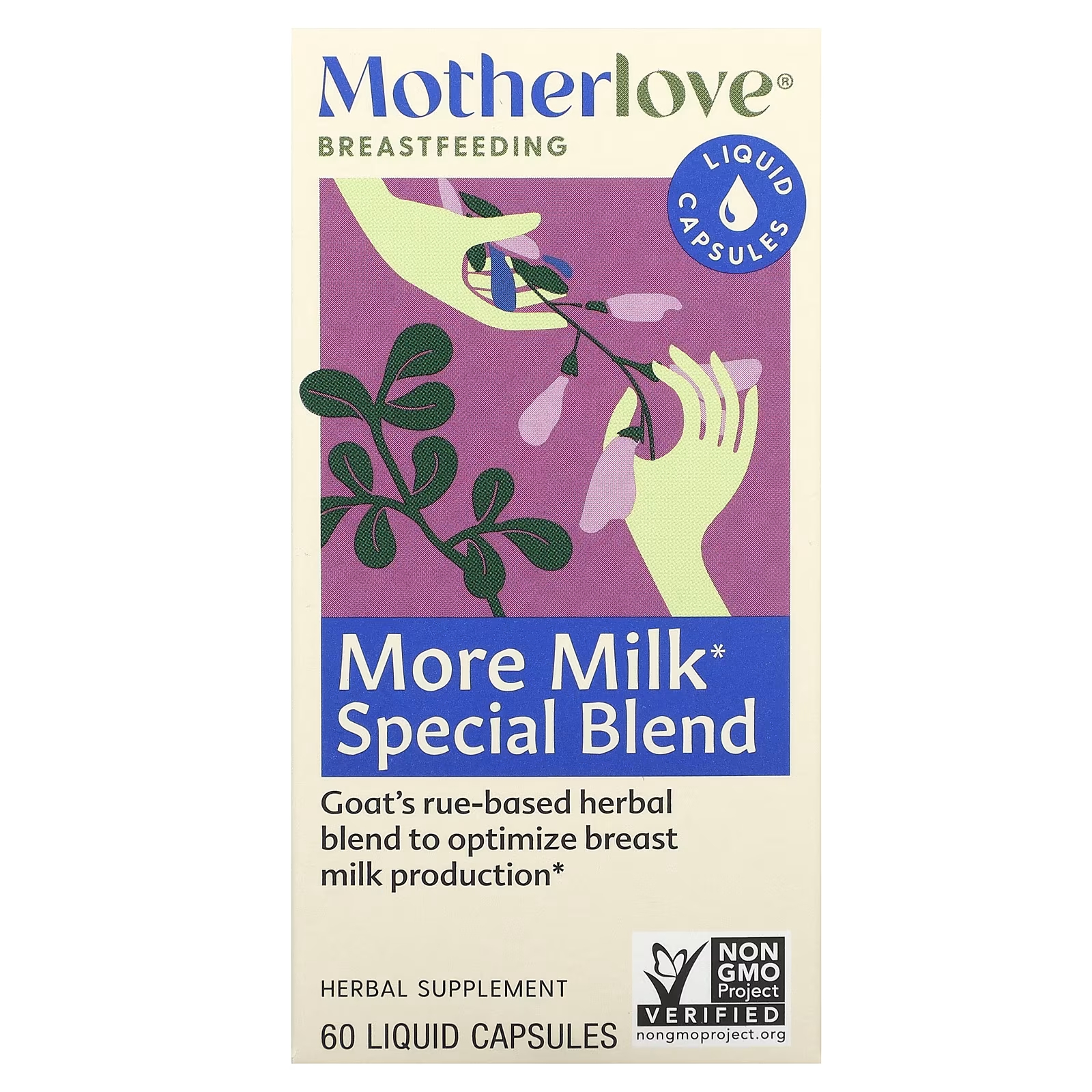 Специальная смесь Motherlove для грудного вскармливания More Milk, 60 жидких капсул motherlove специальная смесь more milk 120 капсул с жидкостью