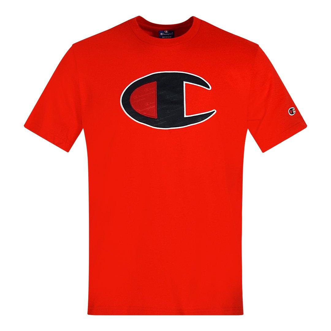 Красная футболка с большим логотипом C Champion, красный