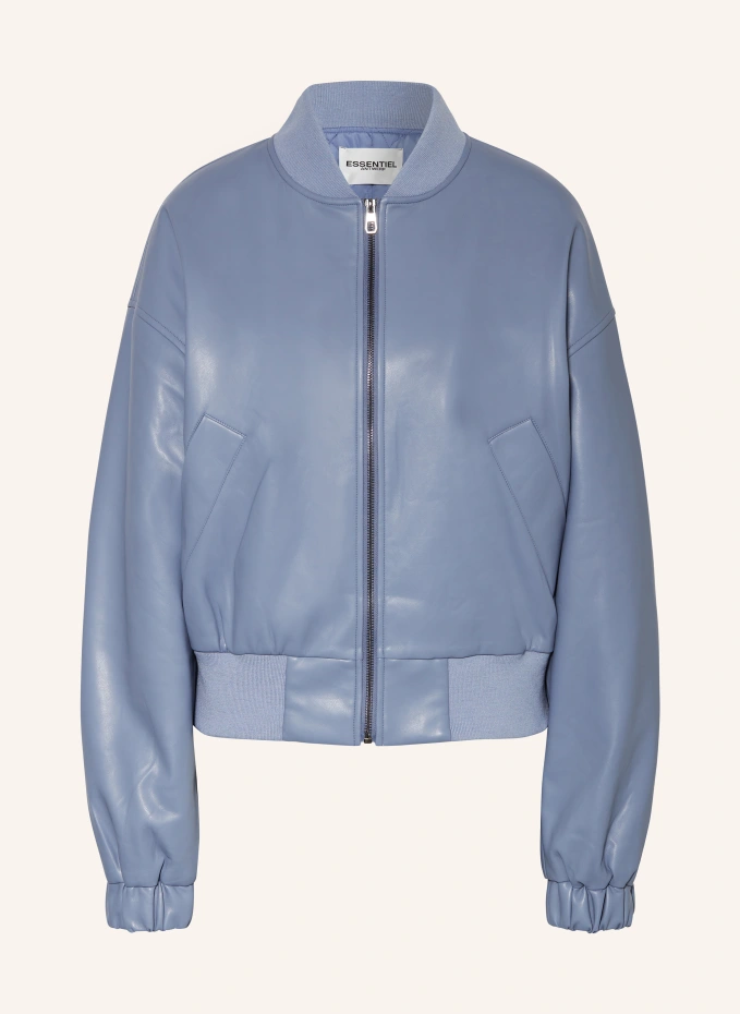 

Блузон faces под кожу Essentiel Antwerp, синий