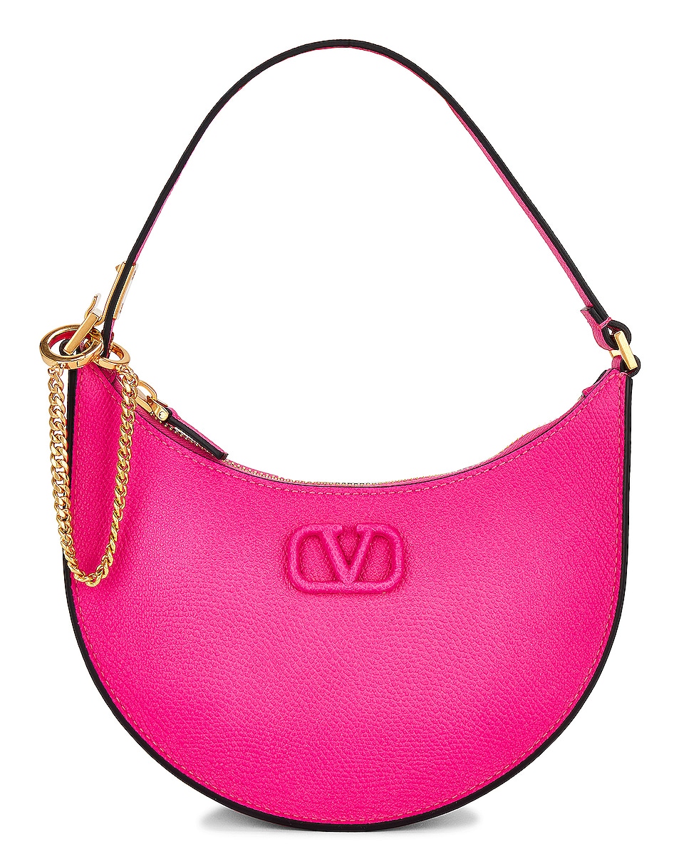 Сумка хобо Valentino Garavani V Logo Signature Mini Hobo Bag, розовый сумка хобо guess zadie logo розовый