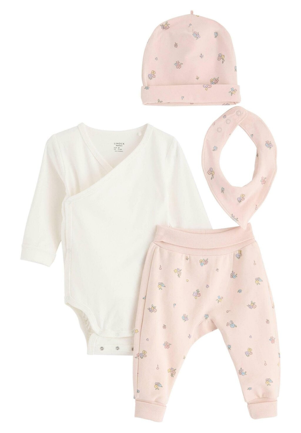 

Шапка 4-PIECE STARTER KIT Lindex, цвет light pink