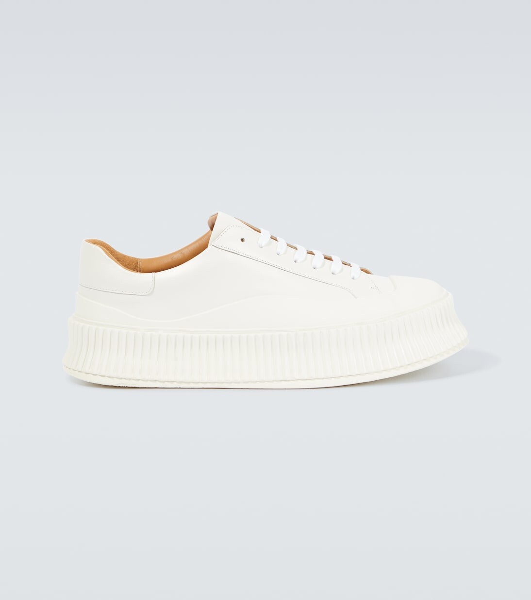 

Кожаные кроссовки на платформе Jil Sander, белый