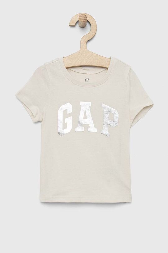 

Детская хлопковая футболка GAP, бежевый