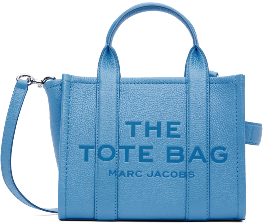 

Маленькая кожаная сумка-тоут синего цвета, весна Marc Jacobs