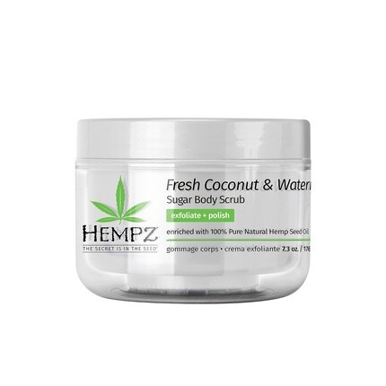

Hempz Травяной сахарный скраб для тела Жемчужно-белый свежий кокос, арбуз, 7,3 жидких унции