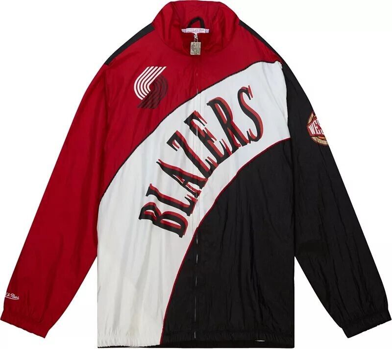 

Мужские ветровка с белой аркой Mitchell & Ness Portland Trail Blazers