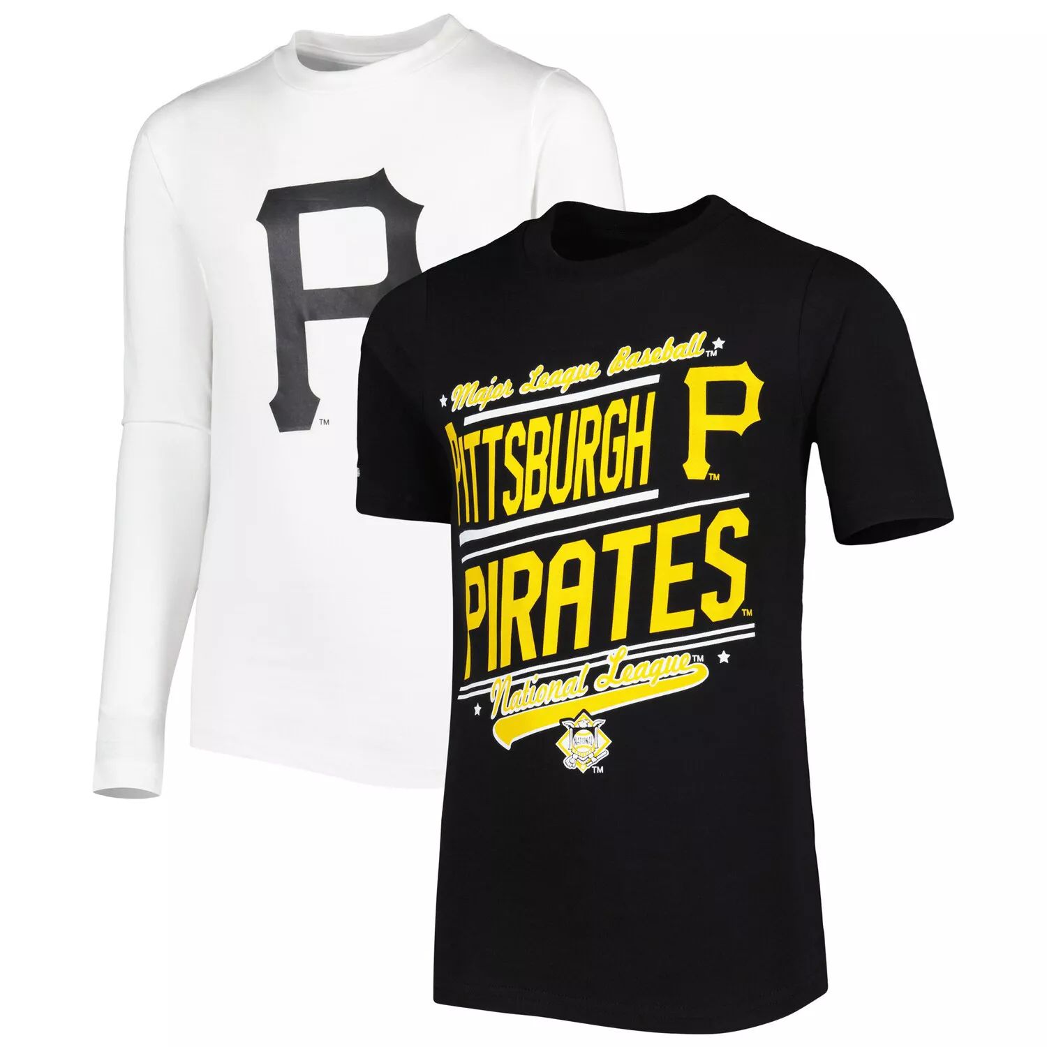 Комплект черно-белых комбинированных футболок Youth Stitches Pittsburgh Pirates Stitches цена и фото