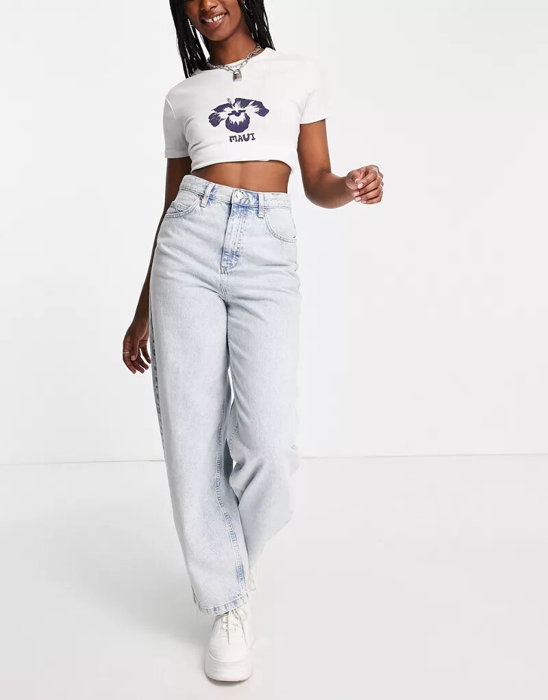 

Белые джинсы Topshop Baggy